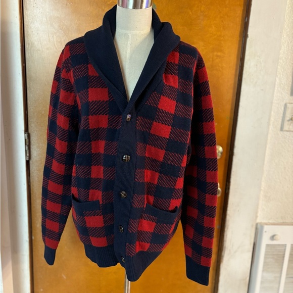 J. Crew Other - J.Crew button cardigan sweater. Buffalo check. Vintage
